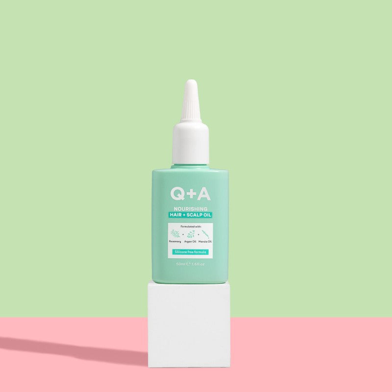 Q+A, Nourishing Hair & Scalp Oil Maitinamasis galvos odos aliejus, 50ml