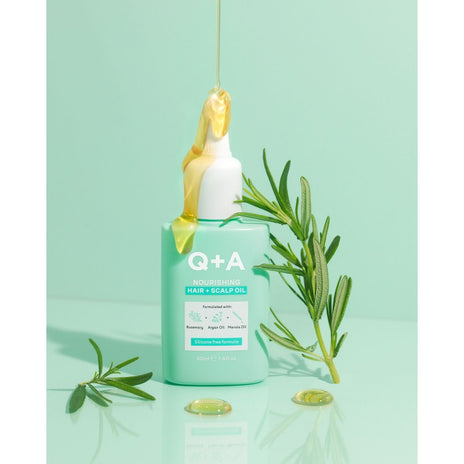 Q+A, Nourishing Hair & Scalp Oil Maitinamasis galvos odos aliejus, 50ml