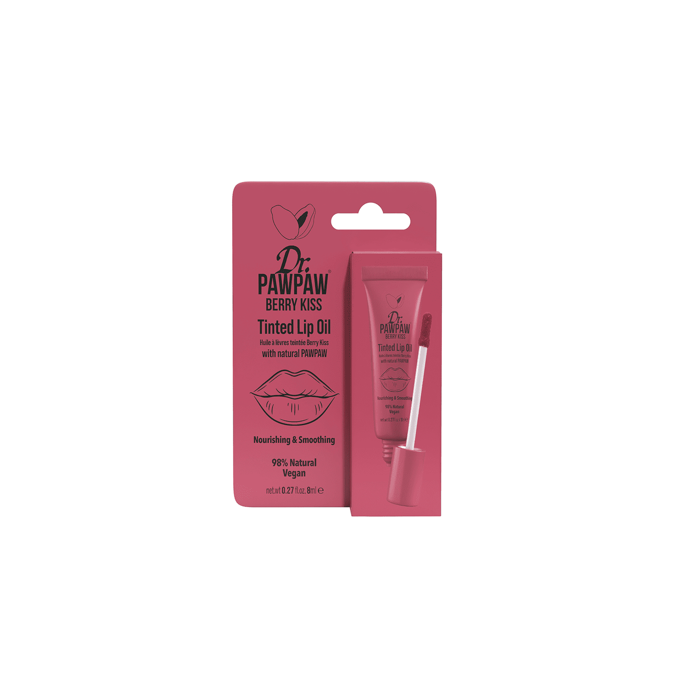 Dr.PAWPAW lūpų aliejus su atspalviu BERRY KISS, 8ml