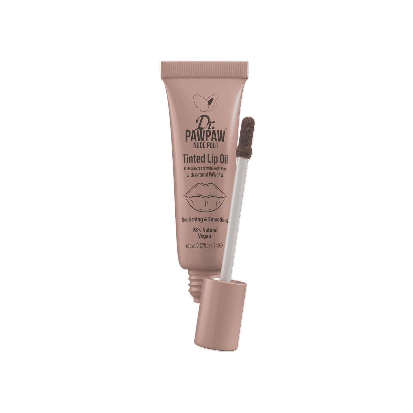 Dr.PAWPAW lūpų aliejus su atspalviu NUDE POUT, 8ml