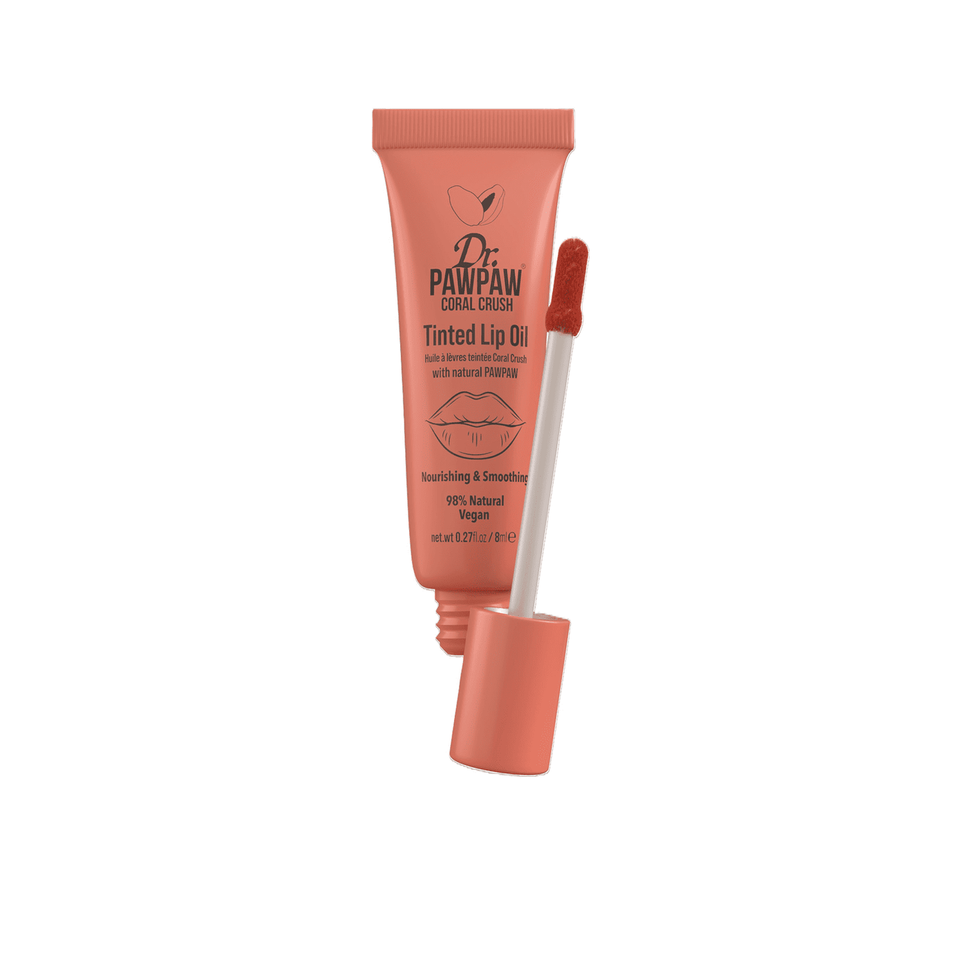 Dr.PAWPAW lūpų aliejus su atspalviu CORAL CRUSH, 8ml
