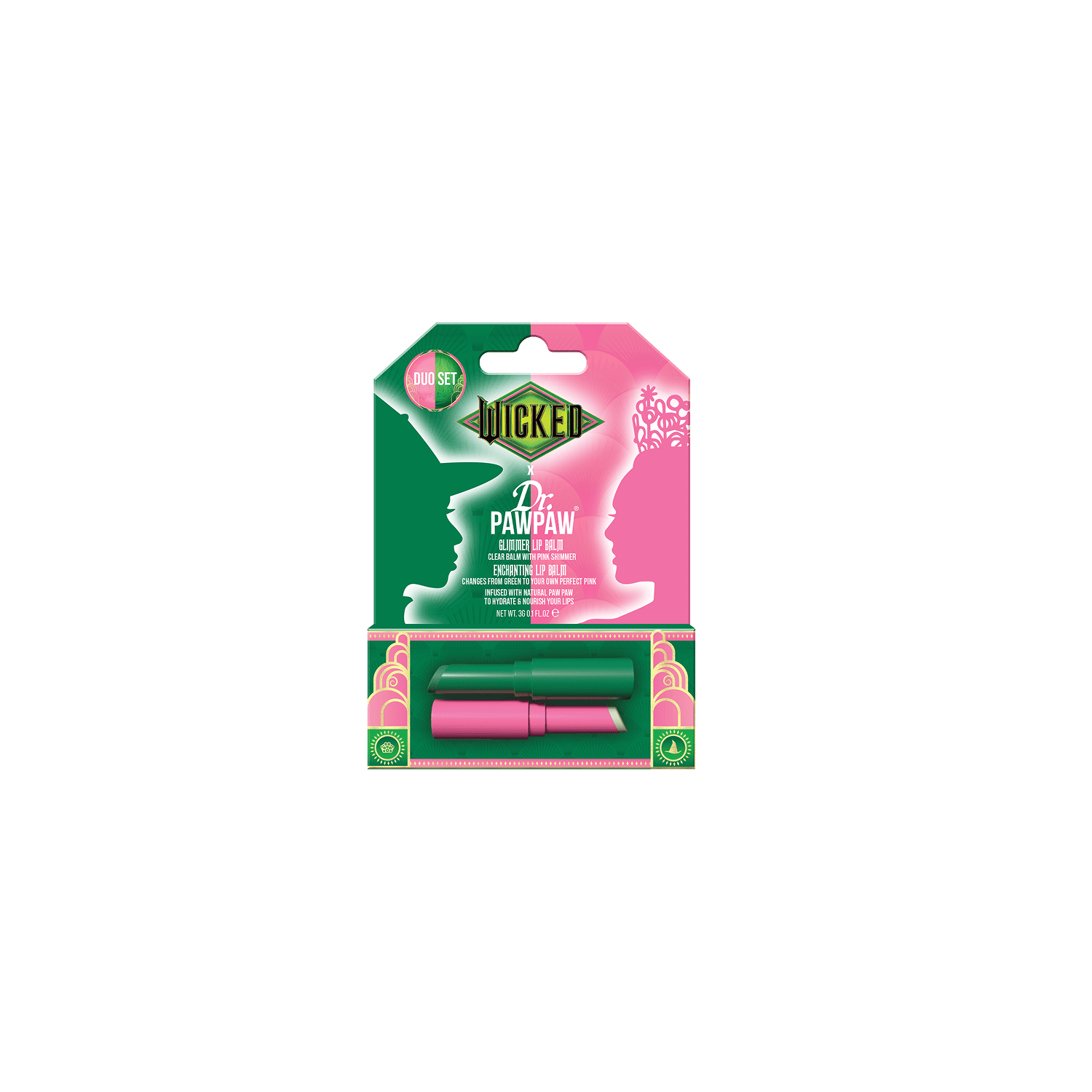 Dr.PAWPAW x WICKED Duo Balm Gift lūpų pieštukų rinkinys 2x3g