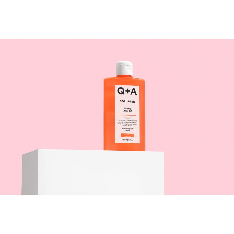 Q+A, Collagen Firming Body Oil Stangrinamasis kūno aliejus, 150ml