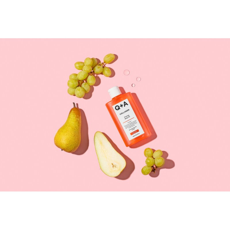 Q+A, Collagen Firming Body Oil Stangrinamasis kūno aliejus, 150ml