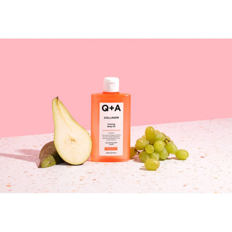 Q+A, Collagen Firming Body Oil Stangrinamasis kūno aliejus, 150ml