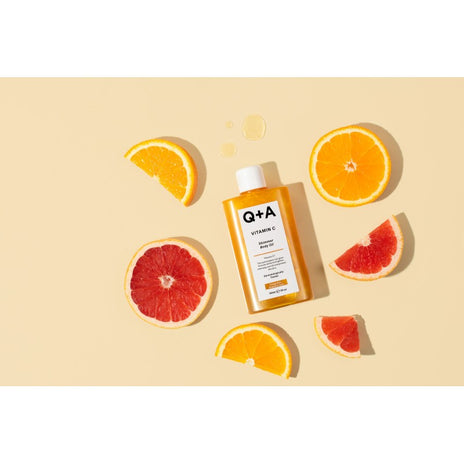 Q+A, Vitamin C Shimmer Body Oil Žėrintis kūno aliejus, 150ml