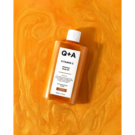 Q+A, Vitamin C Shimmer Body Oil Žėrintis kūno aliejus, 150ml