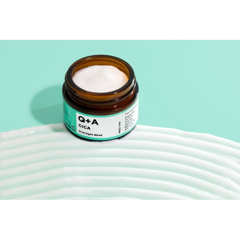 Q+A, Cica Calming Overnight Mask Raminamoji naktinė veido kaukė, 50g