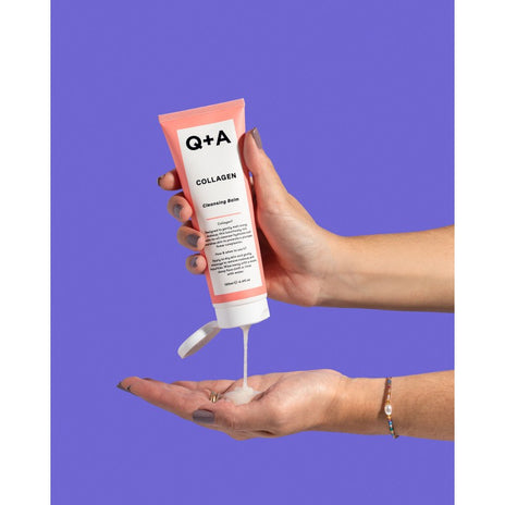 Q+A, Collagen Cleansing Balm Valomasis veido balzamas, 125ml