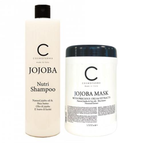 COSMOFARMA, plaukų šampūno ir kaukės rinkinys,  JOJOBA 1000+1000 ml