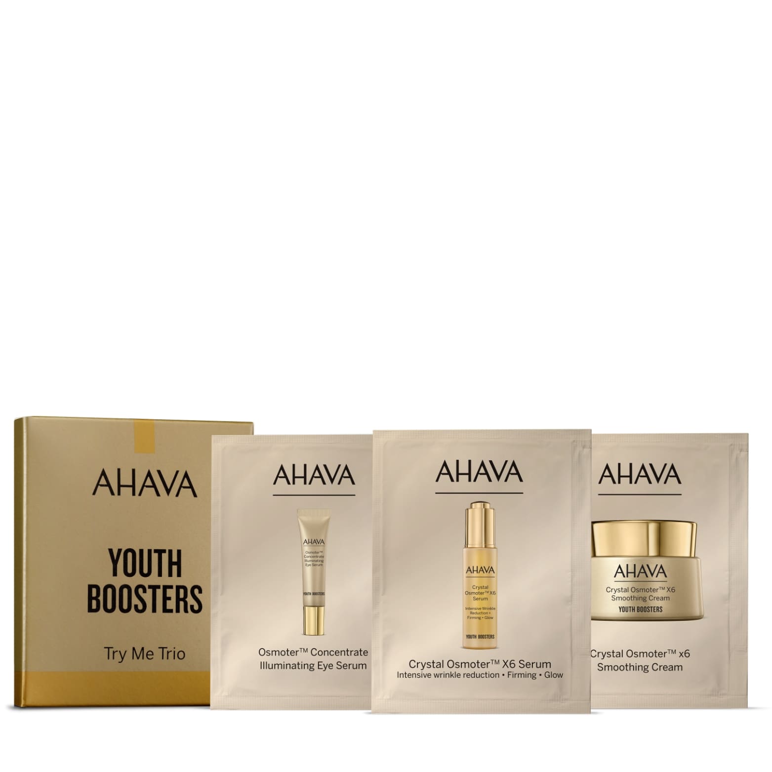 AHAVA, youth boosters try me trio mėginėlių rinkinys