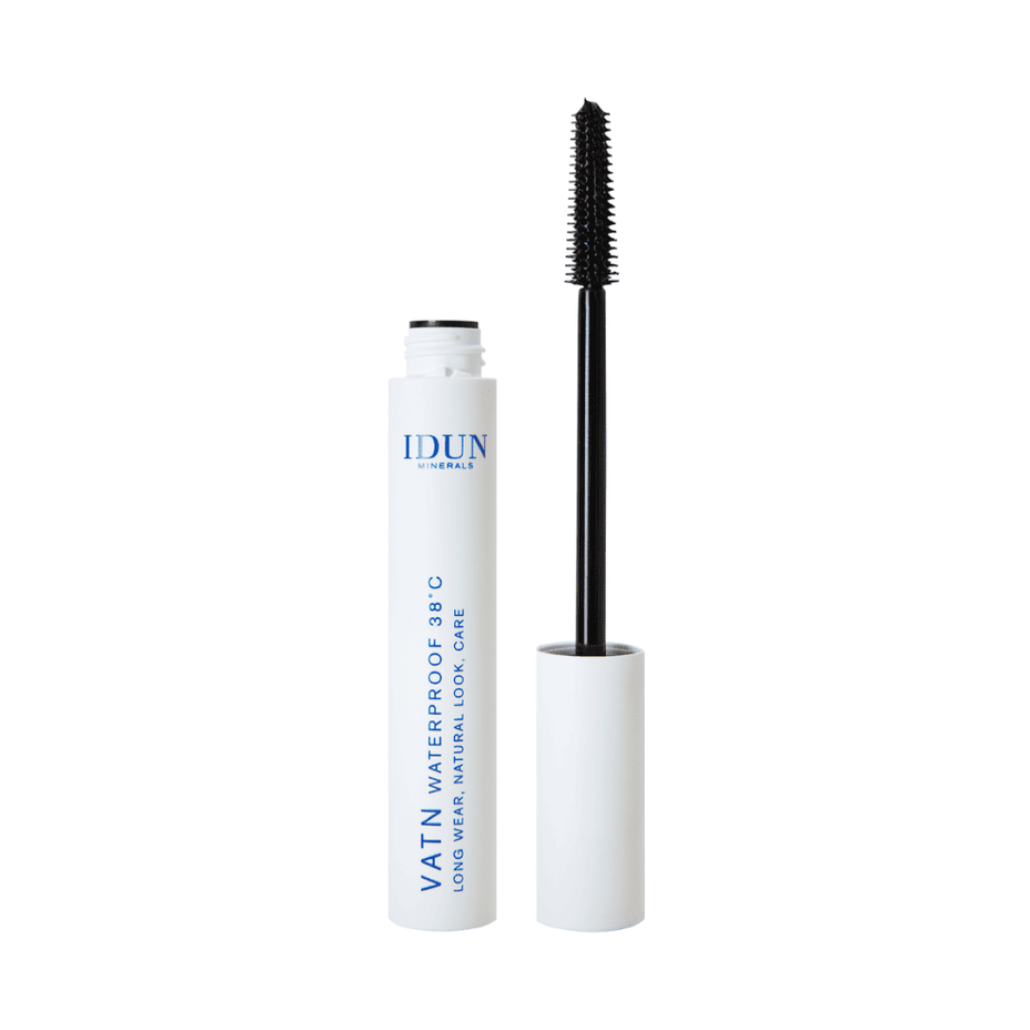 IDUN Minerals vandeniui atsparus blakstienų tušas, juodos spalvos VATN Nr. 5003, 10 ml