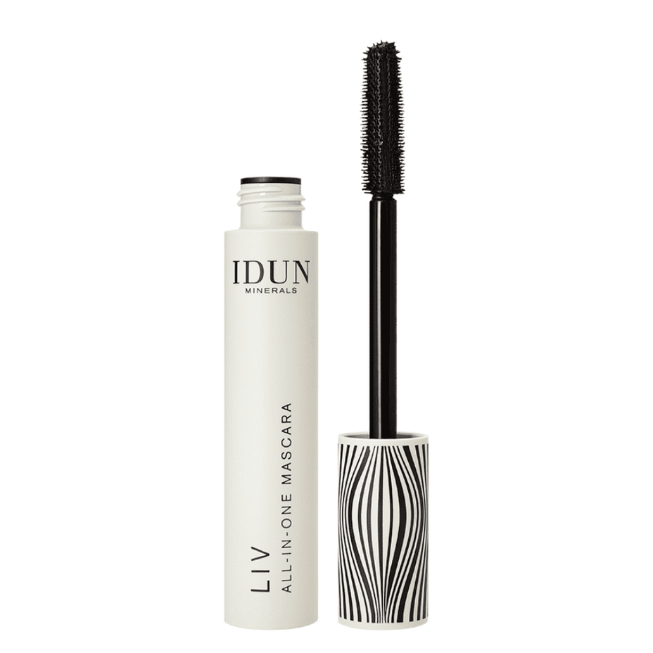 IDUN Minerals apimties suteikiantis ilginantis ir riečiantis  blakstienų tušas All in One LIV Nr. 5014, 12 ml