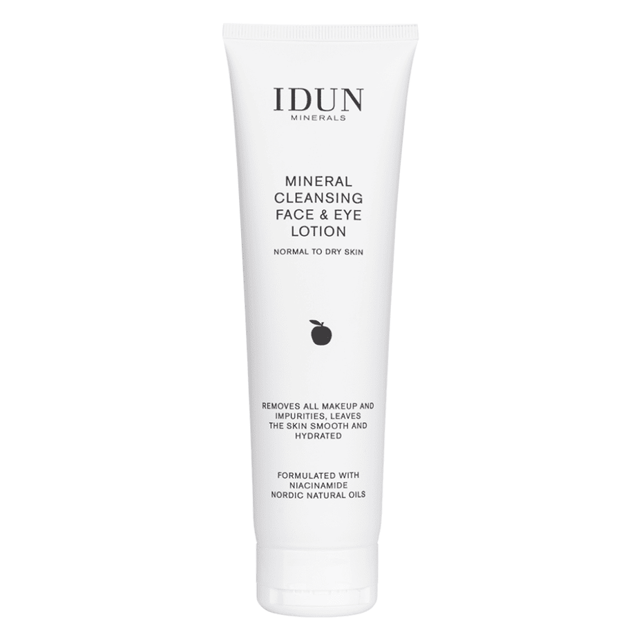 IDUN Minerals valomasis veido ir akių losjonas su niacinamidu, 150 ml (normaliai, sausai odai)