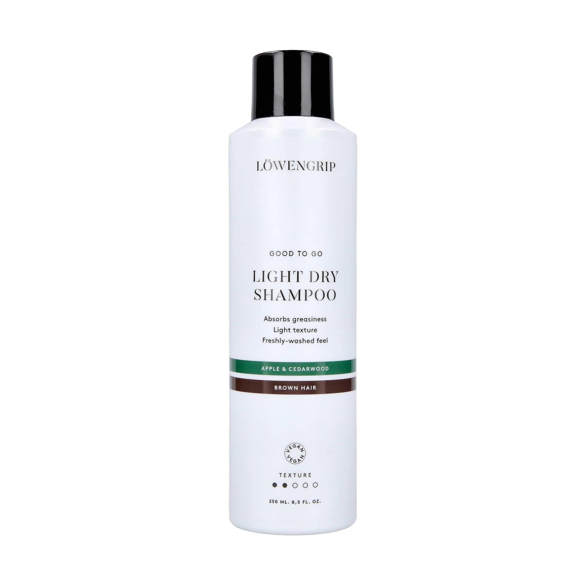 LOWENGRIP, sausas šampūnas rudiems plaukams Apple & Cedarwood, 250 ml