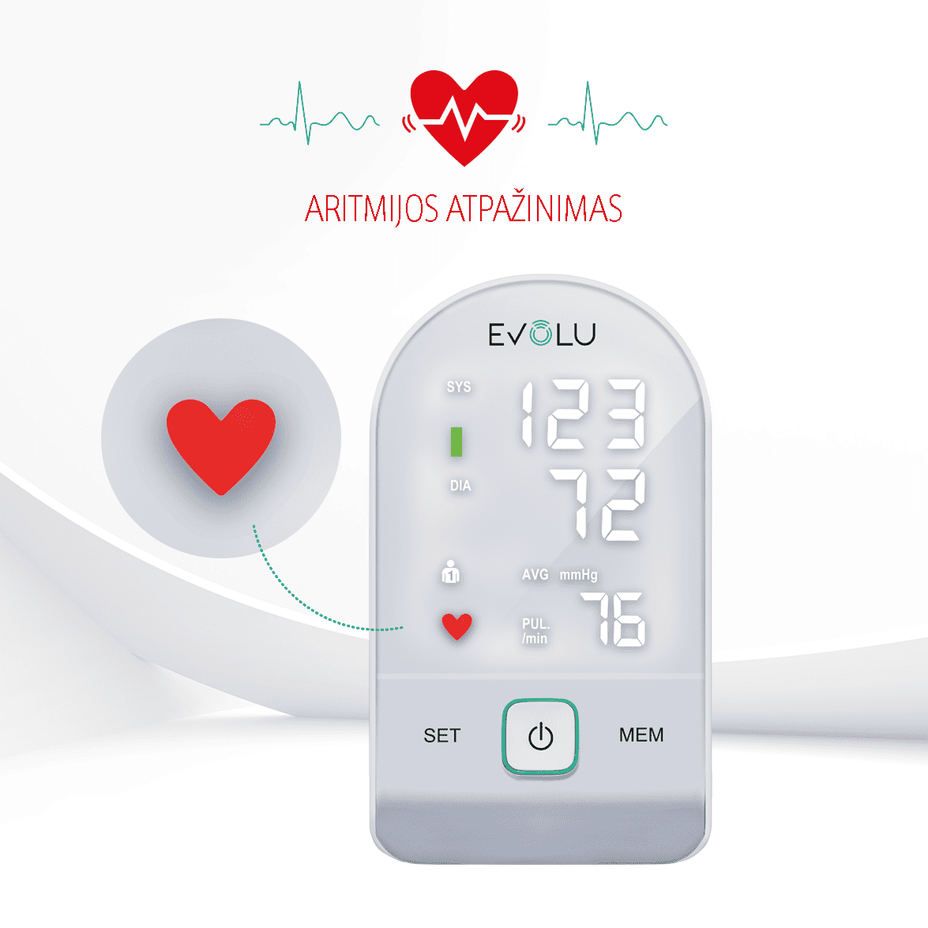 EVOLU kraujospūdžio matuoklis Intelligent, 1 vnt.