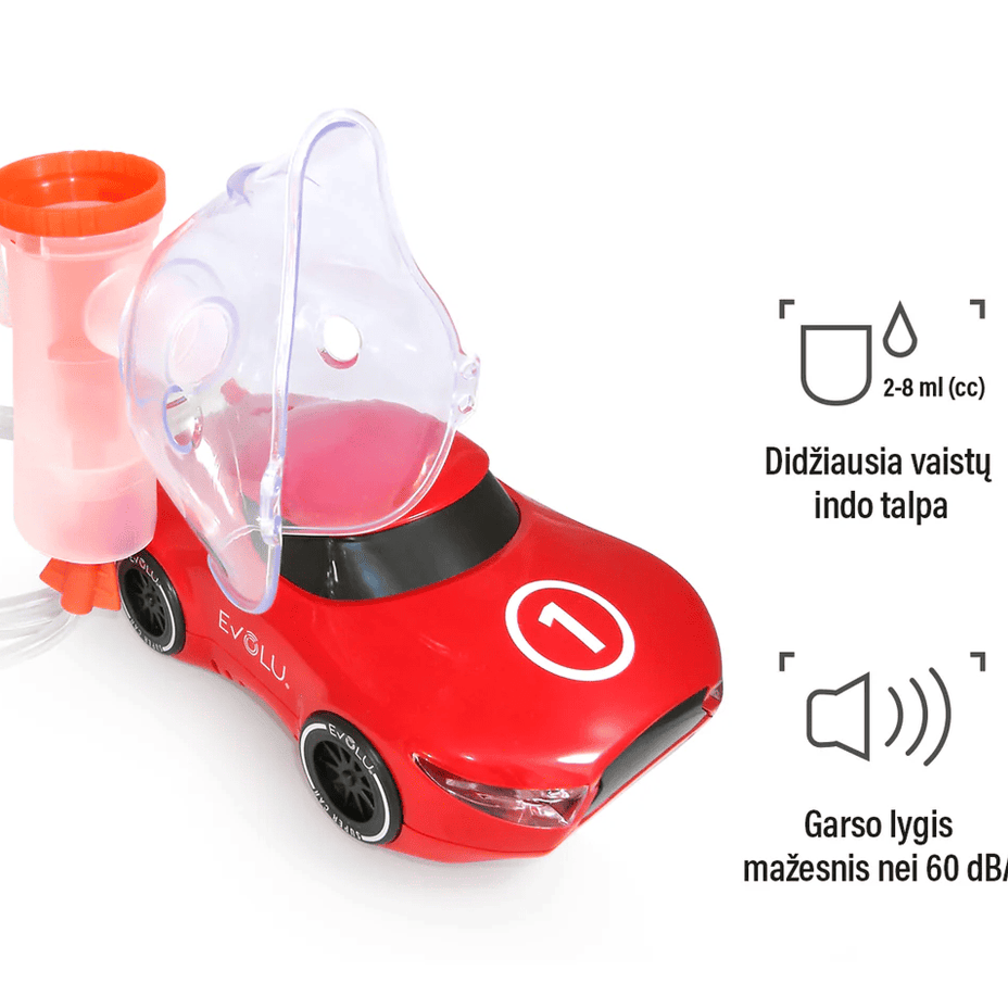 EVOLU kompresorinis inhaliatorius Super Car, 1vnt