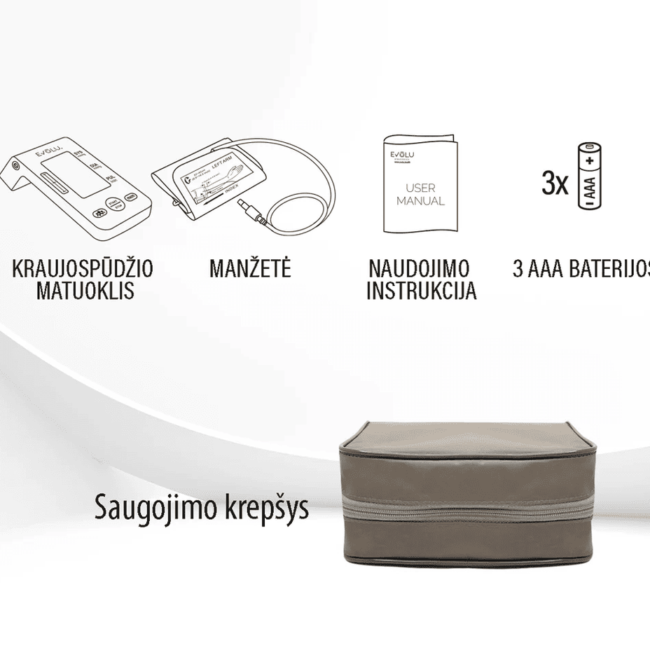 EVOLU Automatic kraujospūdžio matuoklis DBP-6177, 1vnt