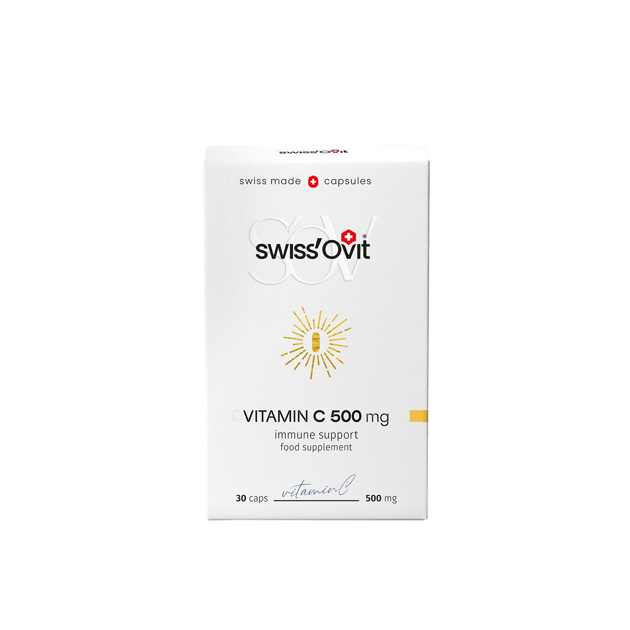 SwissOvit Vitaminas C 500mg, 30 kapsulių