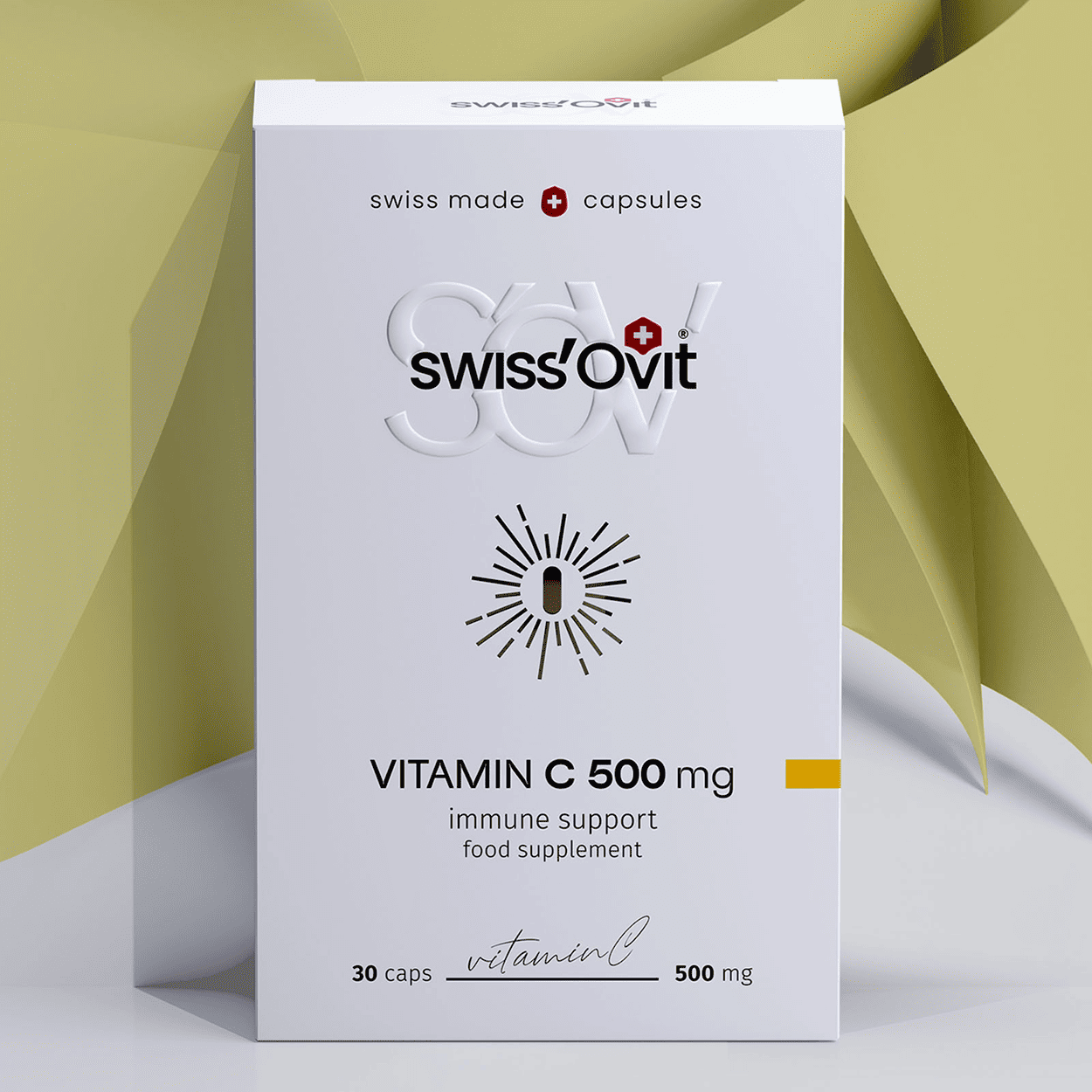 SwissOvit Vitaminas C 500mg, 30 kapsulių