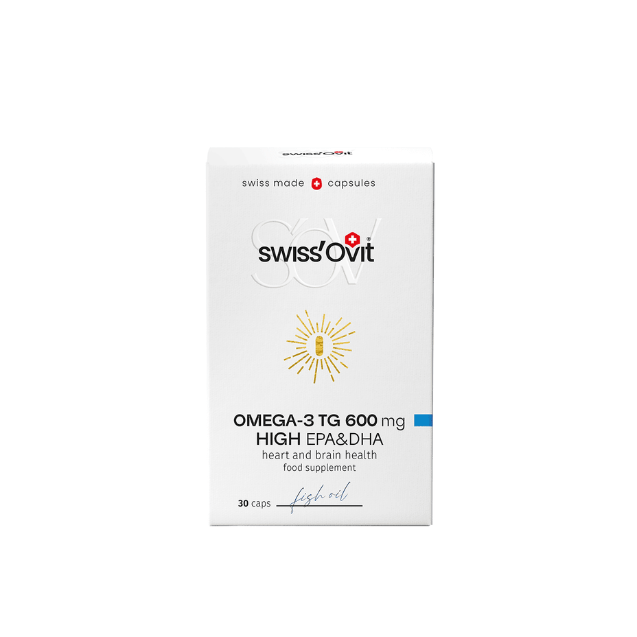 SwissOvit OMEGA-3 TG 600 mg žuvų taukai, 30 kapsulių