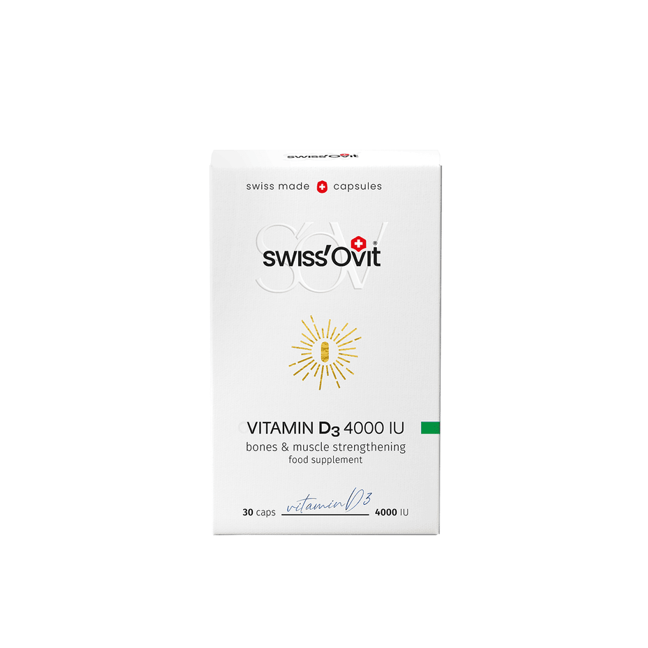 SwissOvit Vitaminas D3 4000IU, 30 kapsulių