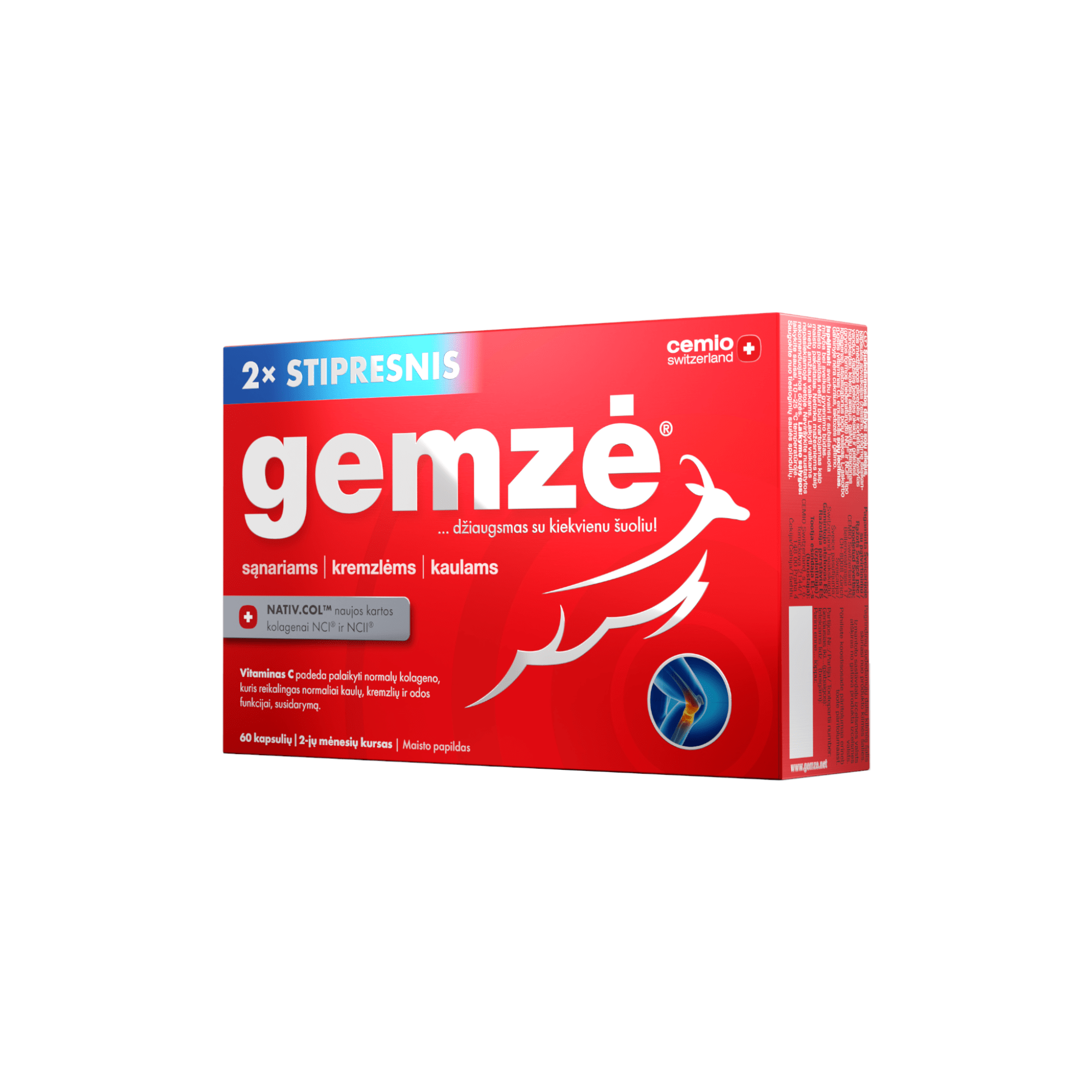 CEMIO GEMZĖ, 60 kapsulių