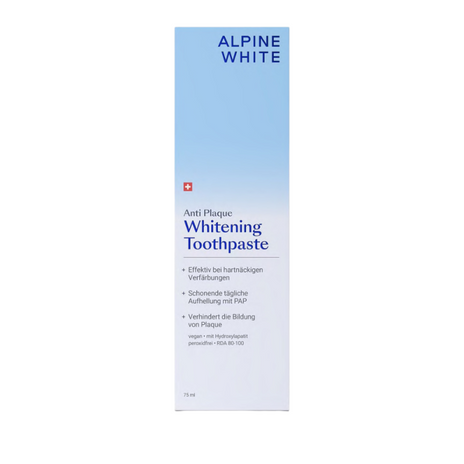 Alpine White, Whitening Toothpaste Anti Plaque Balinamoji dantų pasta nuo apnašų, 75ml