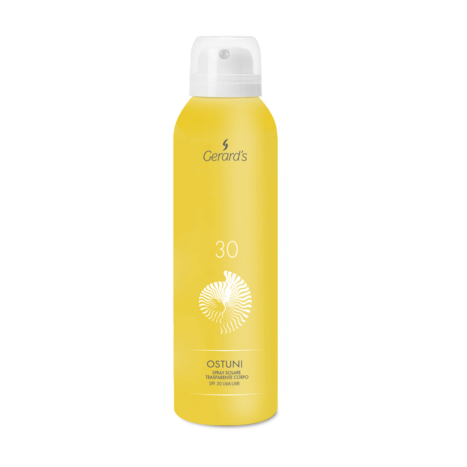 GERARD‘S skaidrus purškiamas losjonas kūnui nuo saulės Ostuni SPF30 UVA UVB,  150ml