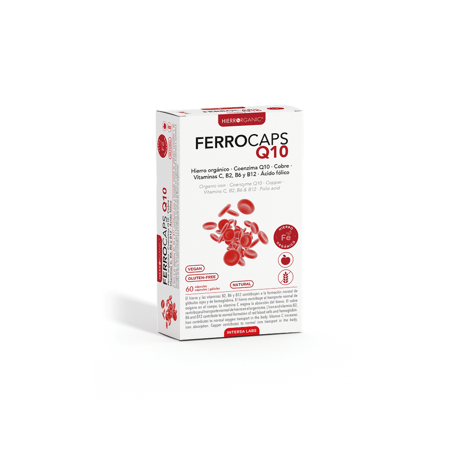 INTERSA LABS, FERROCAPS su CoQ10, 60 kapsulių