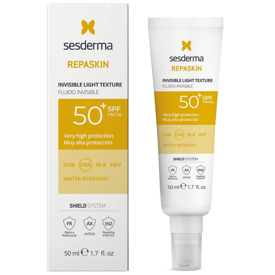 SESDERMA, repaskin spf50+ apsauginis fluidas kūnui, 200 ml