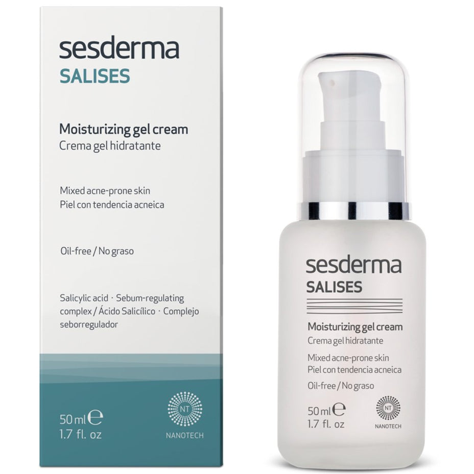 SESDERMA, salises drėkinamasis gelinis kremas į aknę linkusiai odai, 50 ml