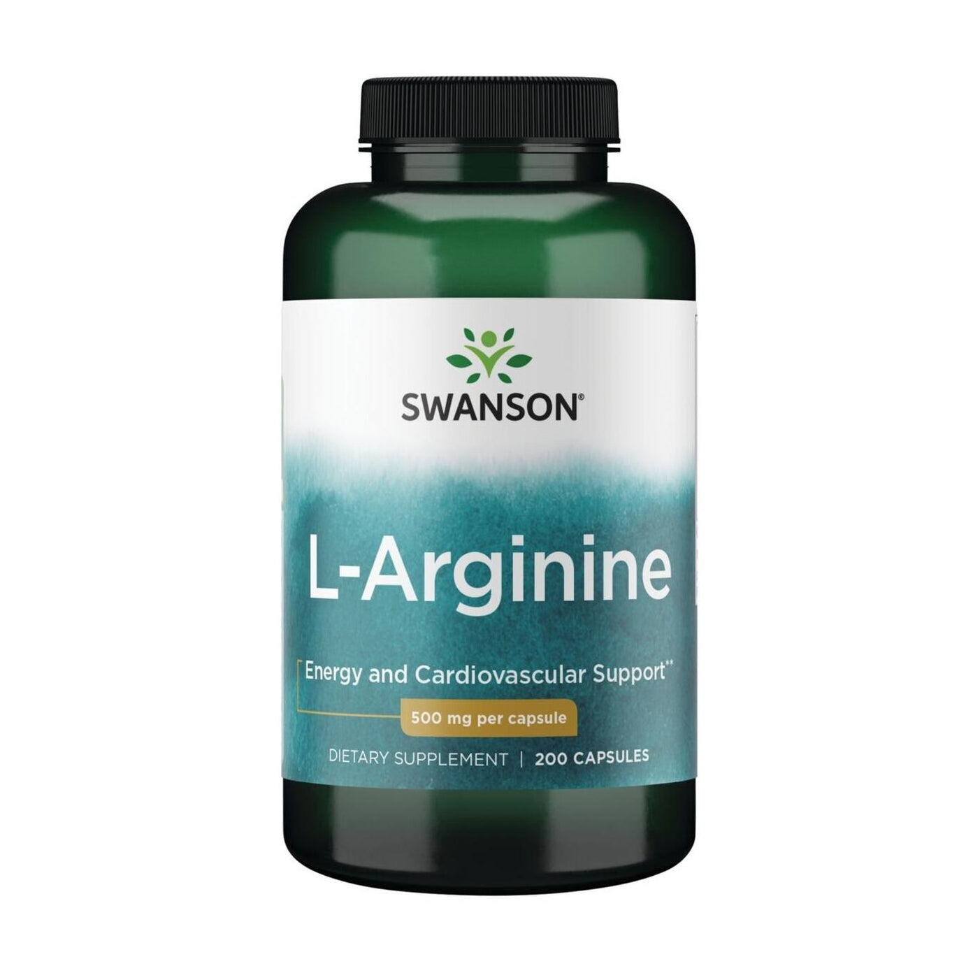 SWANSON, L-argininas, 500 mg, 200 kaps.