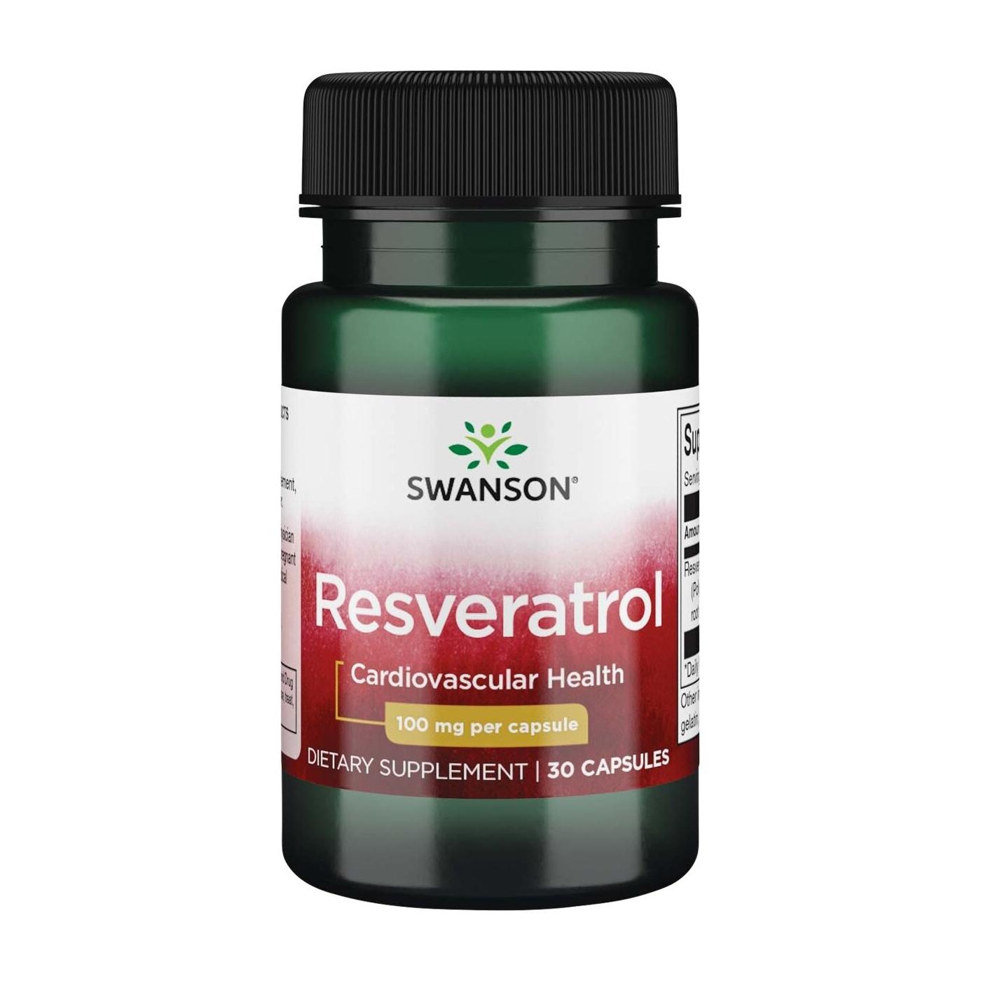 SWANSON, Resveratrolis, 100mg, 30 kaps.