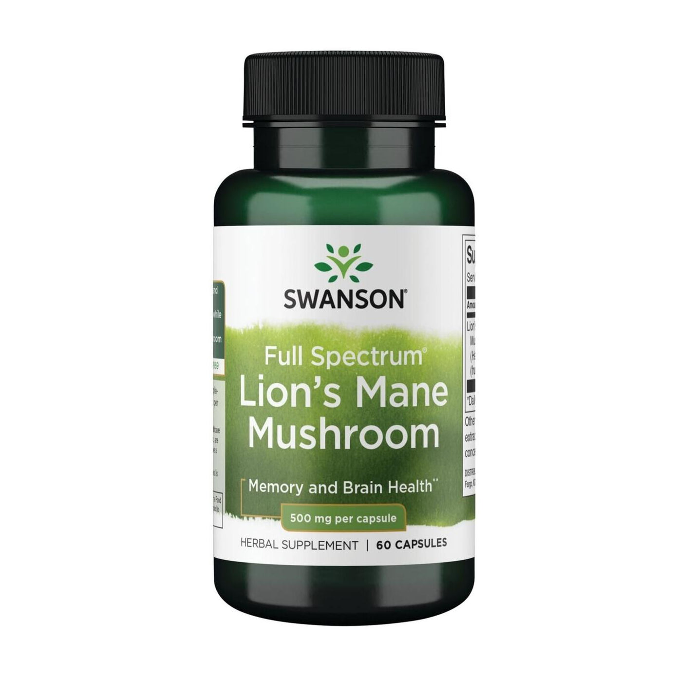 SWANSON, Lion's mane, 500mg, 60 kaps.