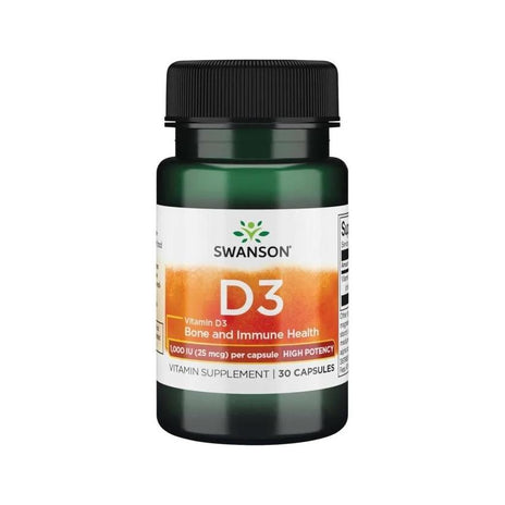 SWANSON, Vitaminas d3, 1000tv, 30 kaps.