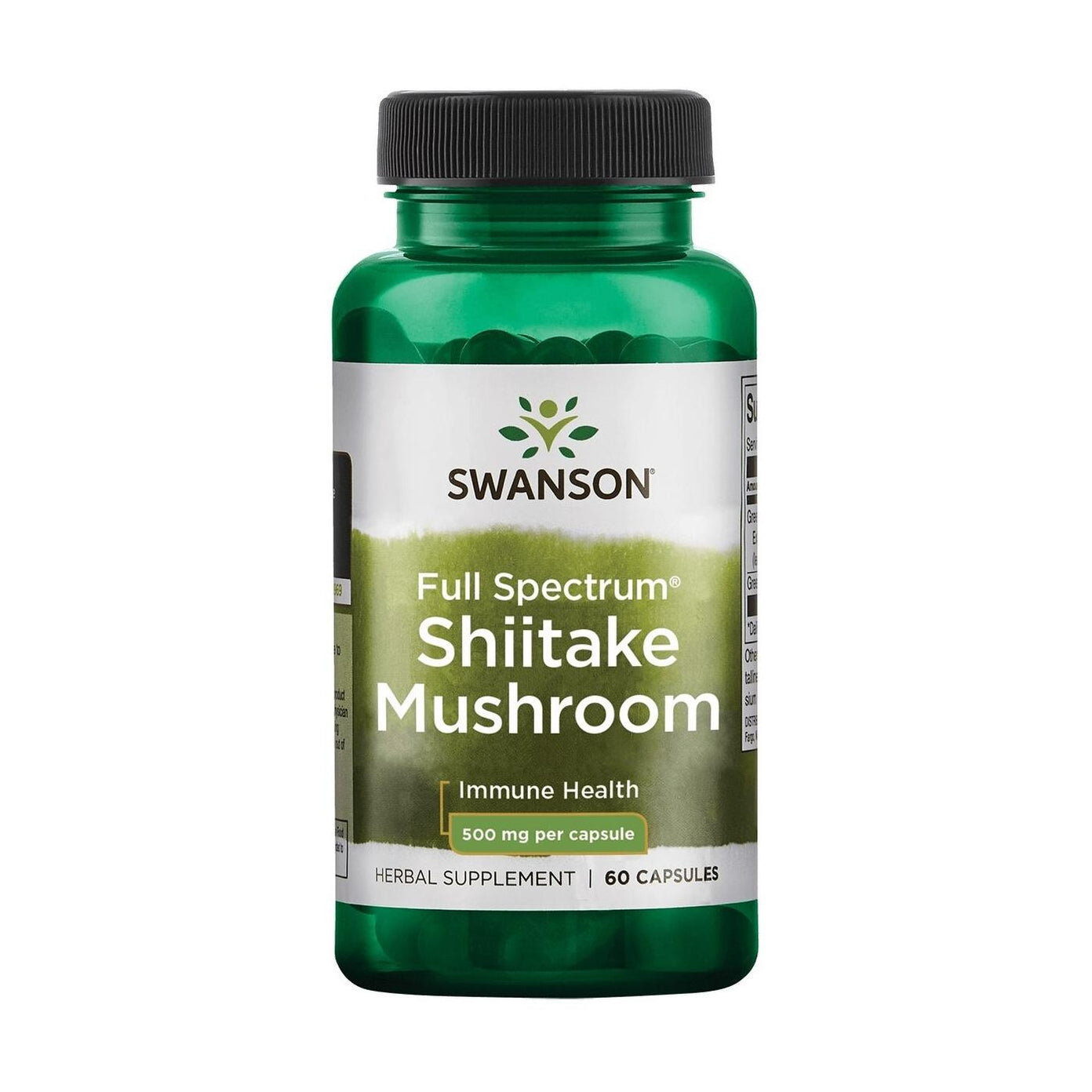 SWANSON, Shiitake, 500 mg, 60 kaps.
