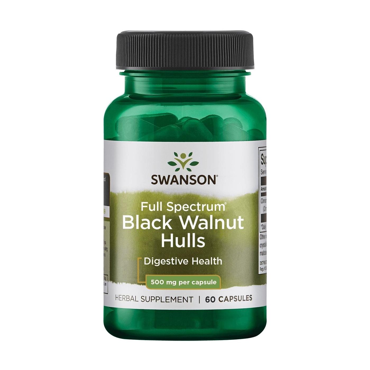 SWANSON, Black walnut (juodasis riešutmedis), 500mg, 60 kaps.