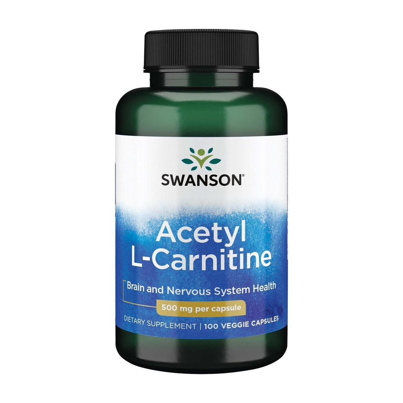 SWANSON, Acetil l-karnitinas, 500mg, 100 kaps.