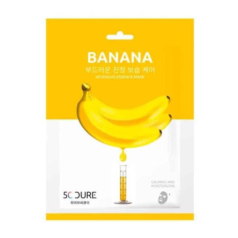 5C Cure lakštinė veido kaukė su bananų ekstraktu, 1vnt