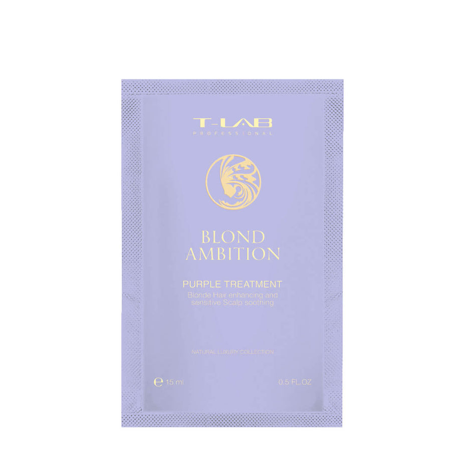 T-LAB Professional Purpurinė kaukė šviesintiems plaukams, 15ml mėginukas
