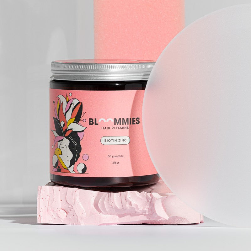 BLOOMMIES vitaminai plaukams, 60 kramtomųjų guminukų