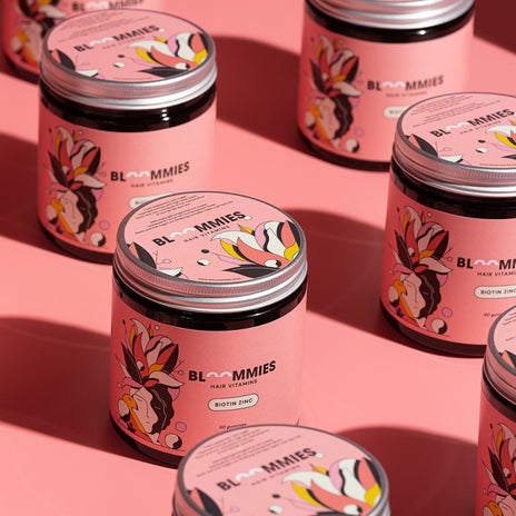 BLOOMMIES vitaminai plaukams, 60 kramtomųjų guminukų
