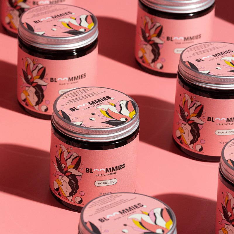 BLOOMMIES vitaminai plaukams, 60 kramtomųjų guminukų