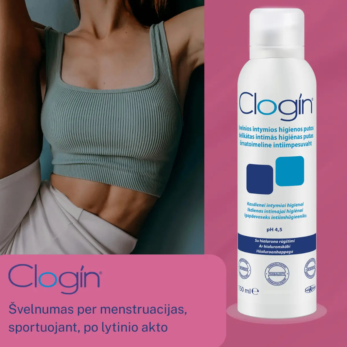 CLOGIN intymios higienos putos PH 4,5, 150 ml