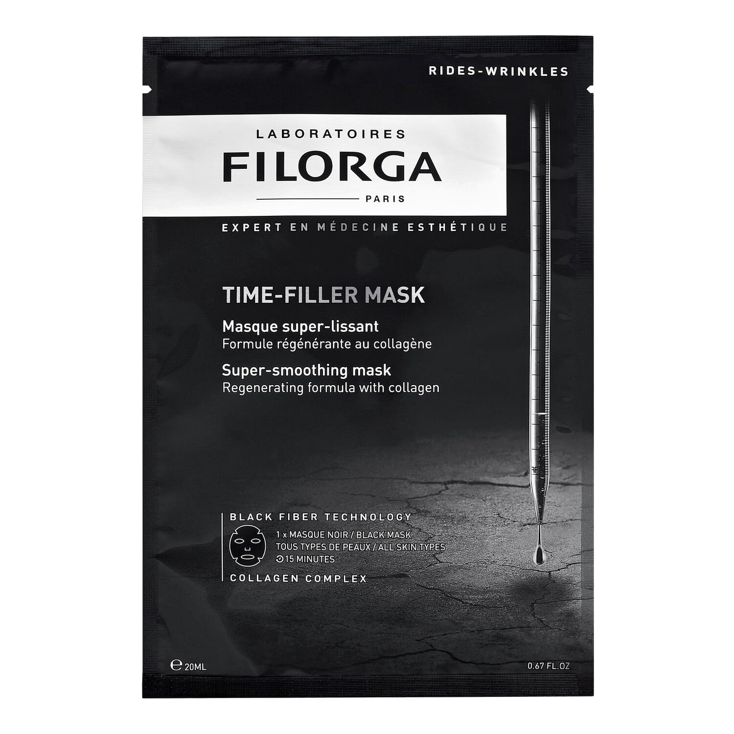 FILORGA lakštinė veido kaukė odai su ryškėjančiomis raukšlėmis TIME-FILLER MASK, 1 vnt., 23 g