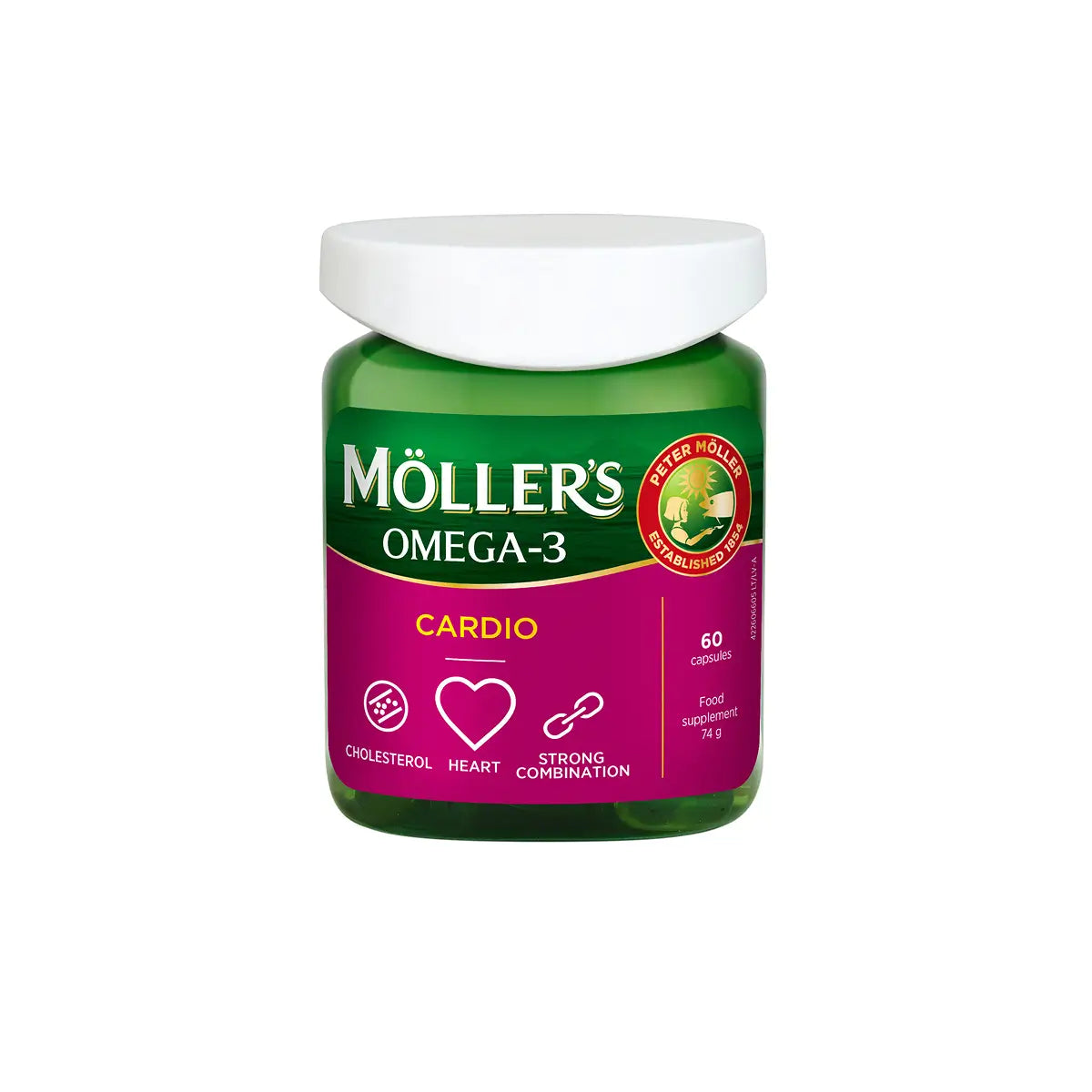 MOLLER'SOMEGA-3 Cardio, 60 kapsulių