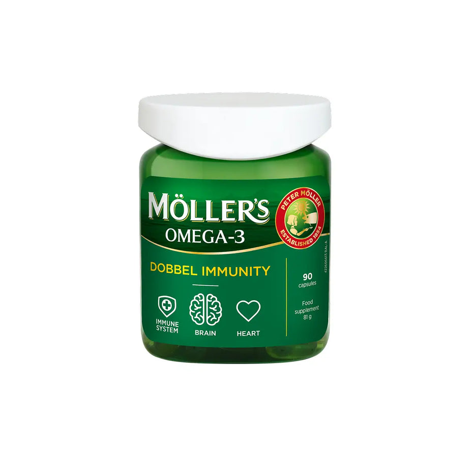 MOLLER'S Dobbel Immunity, vanilės skonio, 90 kapsulių