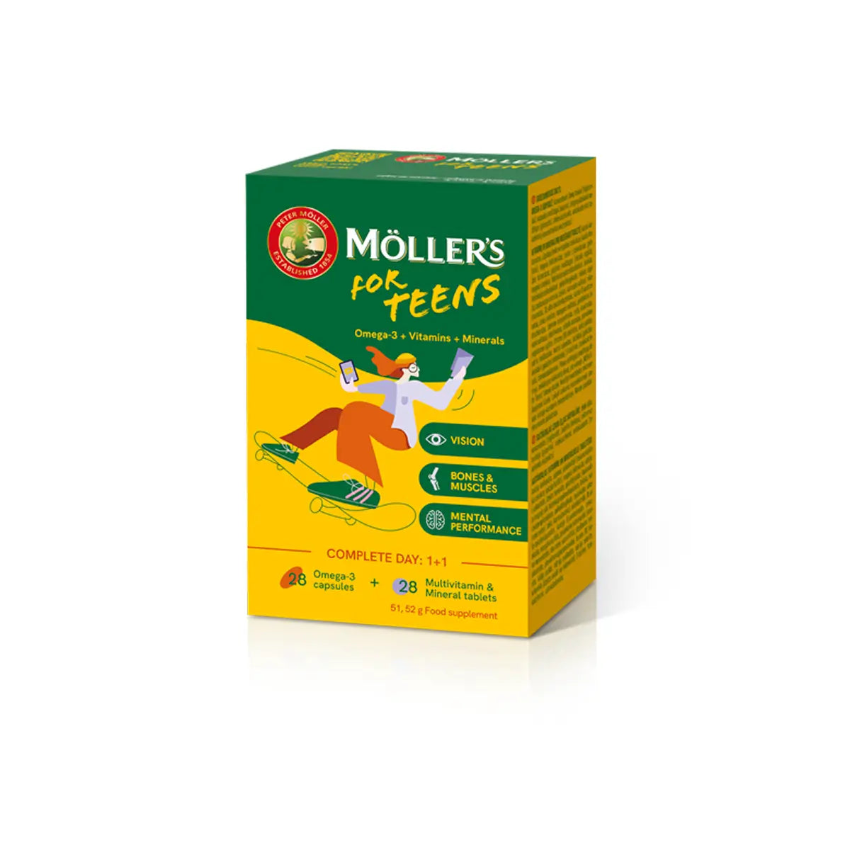 MOLLER'S FOR TEENS, 28 Kapsulės+28 tabletės