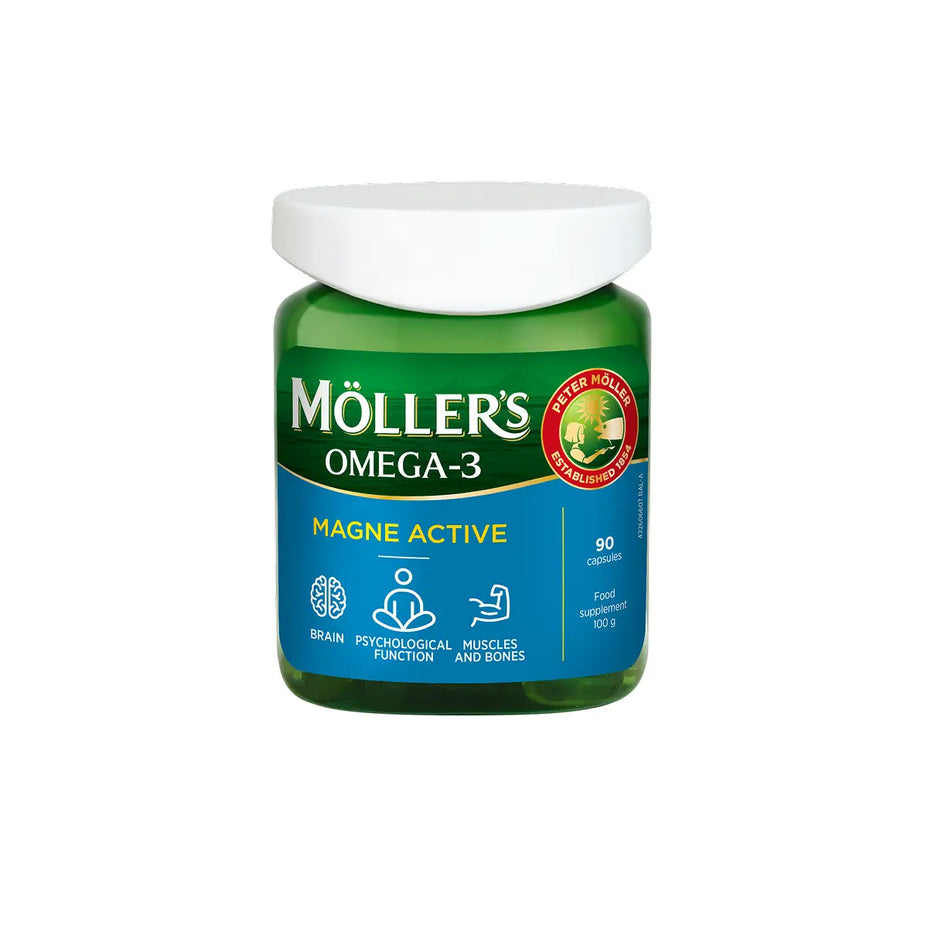 MOLLER'S Magne active, 90 kapsulių